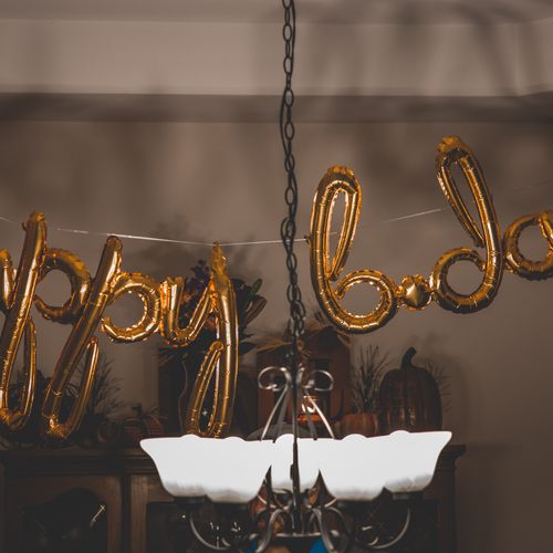 Birthday party with balloons